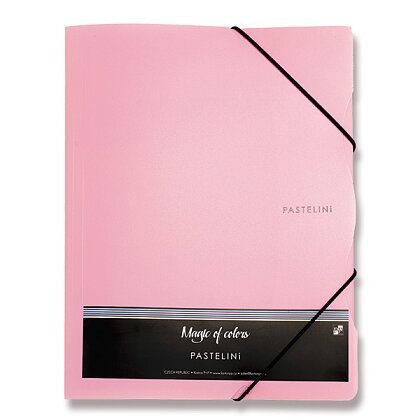 Product image PP Pastelini - 3 flap file folders with rubber band - pink