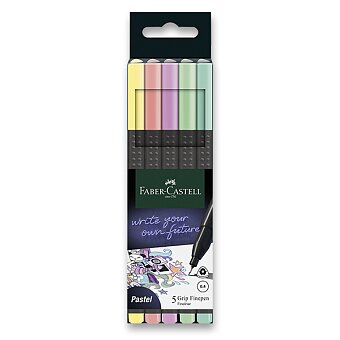 Obrázek produktu Fineliner Faber-Castell Grip - 5 barev, pastel