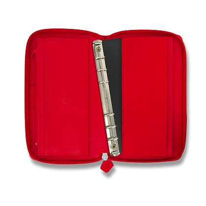 Obrázek produktu Filofax Saffiano Compact Zip - osobní diář A6 - červený