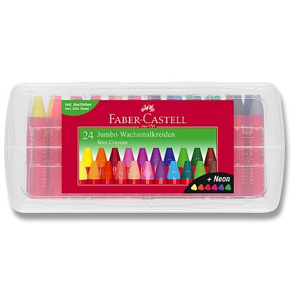 Obrázek produktu Faber-Castell trojhranné Jumbo - voskovky - 24 barev