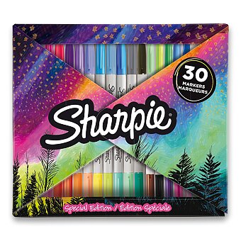 Obrázek produktu Permanentní popisovač Sharpie Fold - sada 30 barev