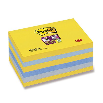 Product image 3M Post-it - strongly adhesive pads - 76 x 127 mm, 6 x 90 s., New York collection