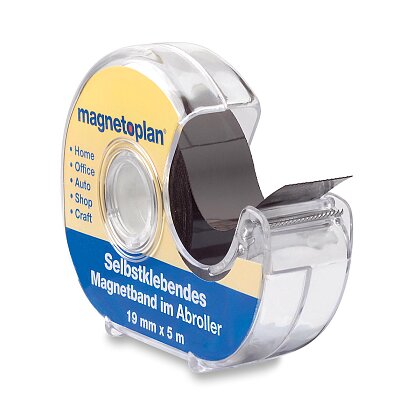 Obrázek produktu Magnetoplan - samolepicí magnetická páska s odvíječem - 19 mm x 5 m, černá