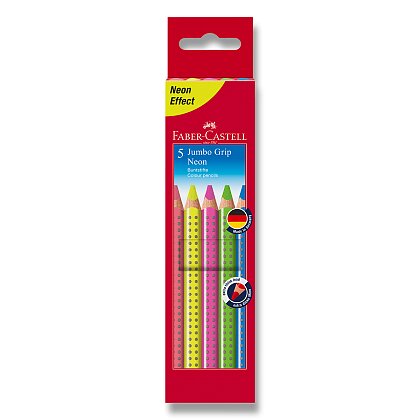 Obrázok produktu Faber-Castell Jumbo Grip Neon - pastelky - 5 farieb