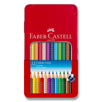 Product image Faber-Castell Grip 2001 - pastelky - 12 barev, plechová krabička