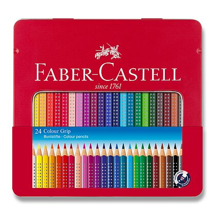 Product image Faber-Castell Grip 2001 - pastelky - 24 barev, plechová krabička