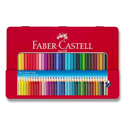 Product image Faber-Castell Grip 2001 - pastelky - 36 barev, plechová krabička