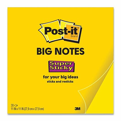 Obrázok produktu 3M Post-it Big Notes - silne lepiace veľké bločky - 279 x 279 mm, 30 l.