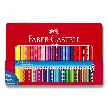 Product image Faber-Castell Grip 2001 - pastelky - 48 barev, plechová krabička