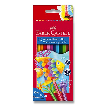 Obrázok produktu Faber-Castell - akvarelové pastelky - 12 farieb + štetec