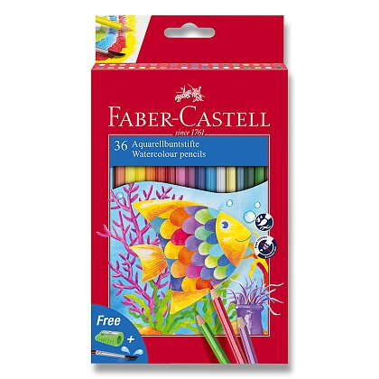 Obrázek produktu Faber-Castell - akvarelové pastelky - 36 barev + štětec
