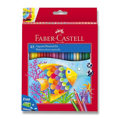 Obrázok produktu Faber-Castell - akvarelové pastelky - 48 farieb + štetec