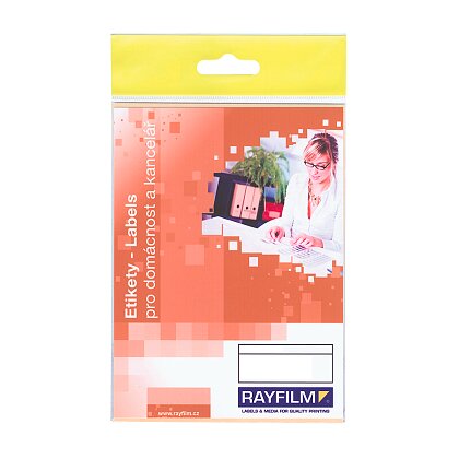 Obrázek produktu Rayfilm - samolepicí bílé etikety - 46×10 mm, 300 etiket, 10 listů
