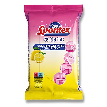 Obrázek produktu Spontex - vlhčené ubrousky - Citrus, 40 ks