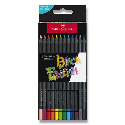 Obrázok produktu Faber-Castell Black Edition - pastelky - 12 farieb