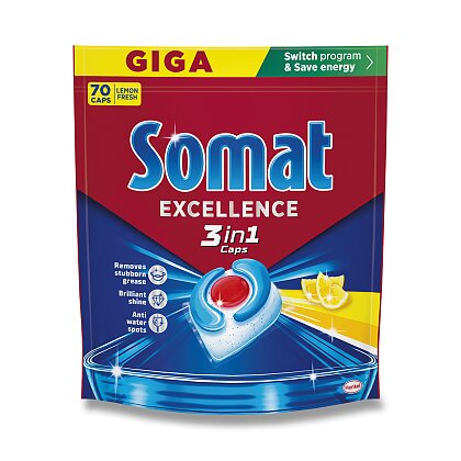 Obrázek produktu Somat Excellence 3v1 - kapsle do myčky - 70 kapslí