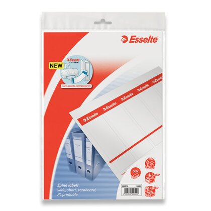 Obrázok produktu Esselte Easy Print - kartónové štítky pre celoplastové zakladače - 75 mm, 50 ks