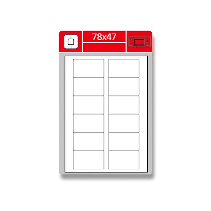 Obrázek produktu Coveris - samolepicí etikety - 78×47 mm, 1200 etiket, na VHS