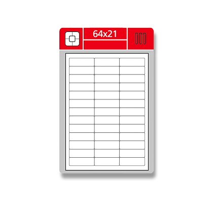 Obrázek produktu Coveris - samolepicí etikety - 64,0×21,0 mm, 3900 etiket