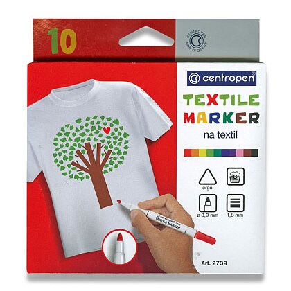 Product image Centropen - marker on textiles - 10 colors