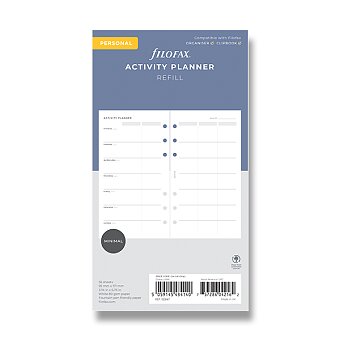 Obrázek produktu Sledovanie aktivity - náplň osobných diárov Filofax