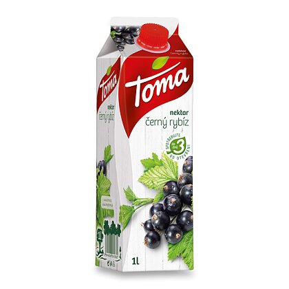 Obrázek produktu Toma - ovocný džus - Černý rybíz nektar 35%, 1 l