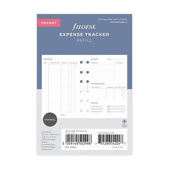 Obrázek produktu Sledování výdajů - náplň kapesních diářů Filofax