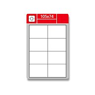 Coveris Gloss - samolepicí etikety - 105 × 74 mm, 800 etiket