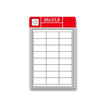 Product image Coveris Gloss - self adhesive labels - 66 x 33.8 mm, 2400 labels