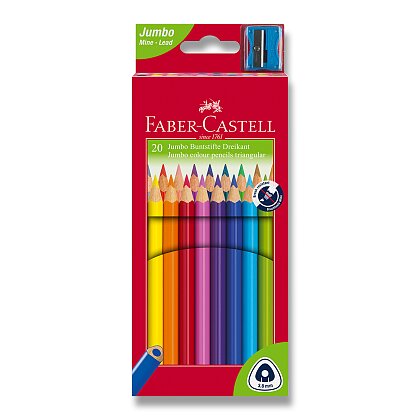 Obrázok produktu Faber-Castell 116510 Junior Triangular - pastelky - 20 farieb + strúhadlo