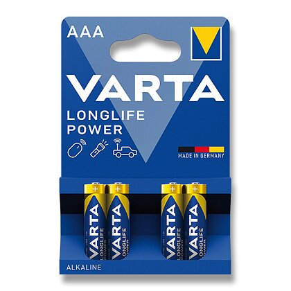 Obrázek produktu Varta Longlife Power - alkalické baterie - AAA, 4 ks