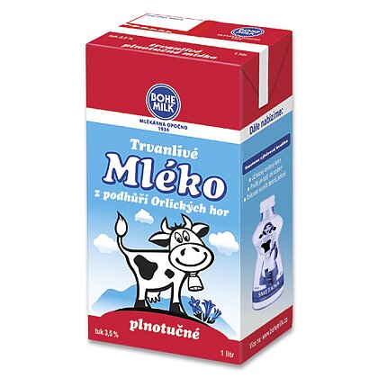 Obrázek produktu Bohemilk - trvanlivé mléko - plnotučné, 3,5%, 1 l