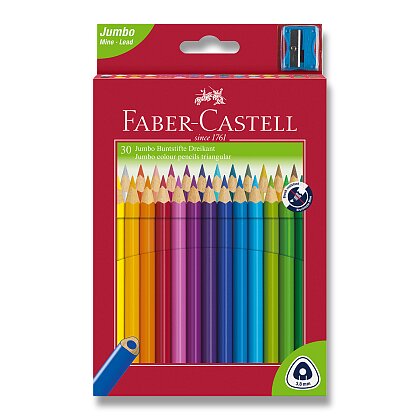 Obrázok produktu Faber-Castell 116510 Junior Triangular - pastelky - 30 farieb + strúhadlo