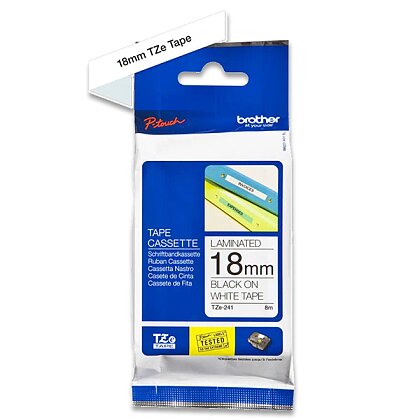 Obrázek produktu Brother TZE-241 - náhradní páska - 18 mm x 8 m, černo-bílá