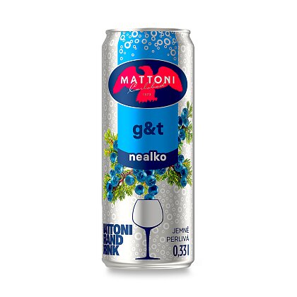 Product image Mattoni Gin & tonik - nealkoholický koktejl - 4 x 0,33 l