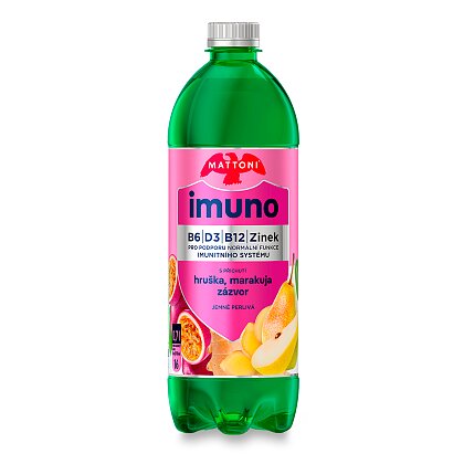 Product image Mattoni Imuno - minerální voda - hruška & marakuja & zázvor, 700 ml