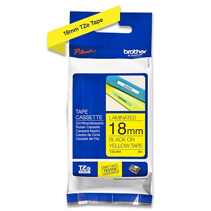Obrázek produktu Brother TZE-641 - náhradní páska - 18 mm x 8 m, černo-žlutá