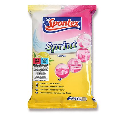 Obrázek produktu Spontex - vlhčené ubrousky - Citrus, 40 ks