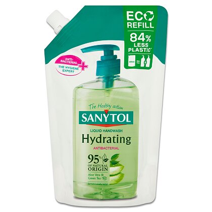Obrázek produktu Sanytol Hydratující - tekuté mýdlo - náhradní náplň Aloe Vera & Zelený čaj, 500 ml
