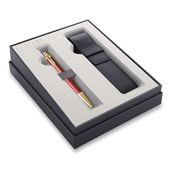 Obrázek produktu Parker IM Premium Red GT - kuličková tužka, dárková sada s pouzdrem