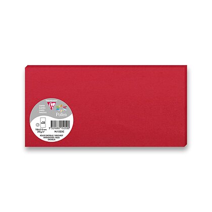 Obrázek produktu Clairefontaine - barevná dopisní karta - 106 x 213 mm do DL obálek, 25 ks, červená, DL