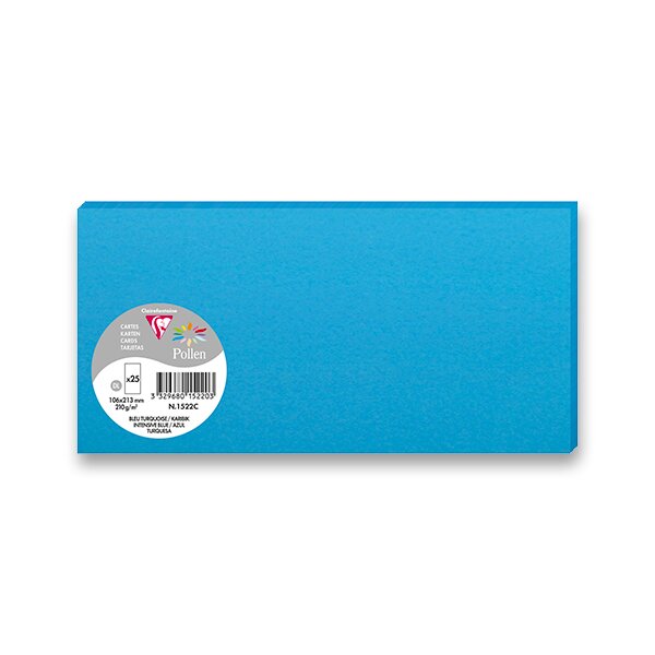 Barevná dopisní karta Clairefontaine modrá, DL