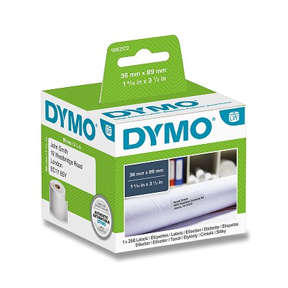 Obrázok produktu Dymo LW 1983172 - originálne papierové štítky - adresné, 89 x 36 mm, 1 × 260 ks