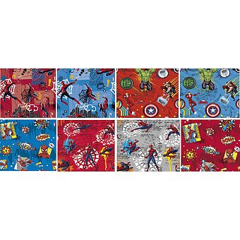 Obrázek produktu Dárkový balicí papír Spiderman / Avengers - 2 x 0,7 m, mix motivů