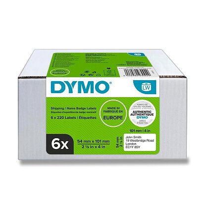 Obrázok produktu Dymo LW S0722430 - originálne papierové štítky - 101 x 54 mm, 6 rolí