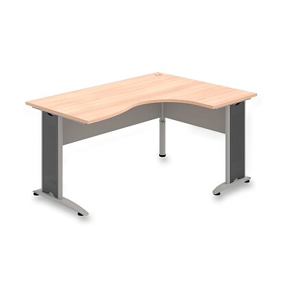 Obrázek produktu Hobis CROSS CE 2005 L - kancelářský rohový stůl - 160 cm, akát/ šedá / 200 šedá