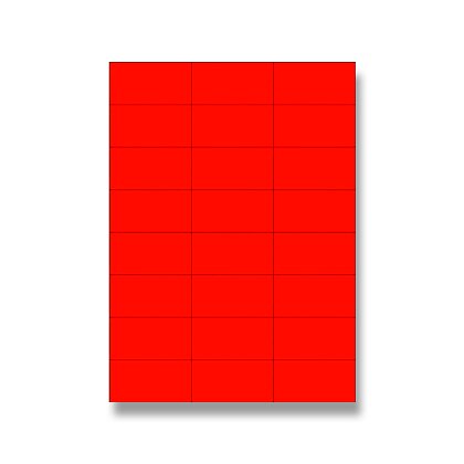 Obrázek produktu Rayfilm - samolepicí etikety - 70×36 mm, 2400 etiket, červená fluo