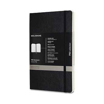 Obrázek produktu Zápisník Moleskine Professional - měkké desky - L, černý, číslované strany