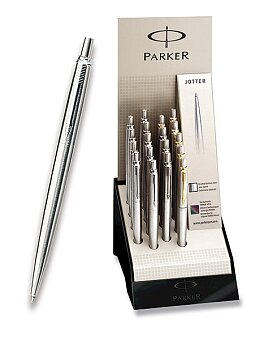 Obrázek produktu Parker Jotter St. Steel - kuličkové pero, stojánek, 18 ks