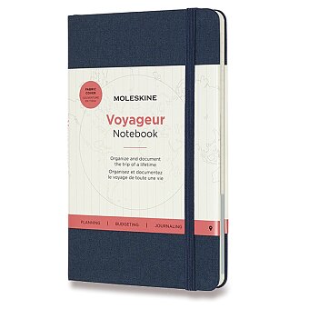 Obrázek produktu Zápisník Moleskine Voyageur - tvrdé desky - tm.modrý